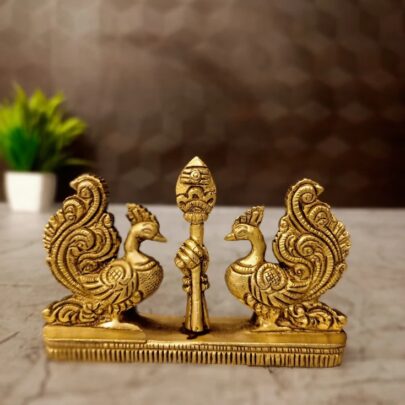 1 brass peacock vel pooja gift